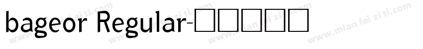 bageor Regular字体转换
